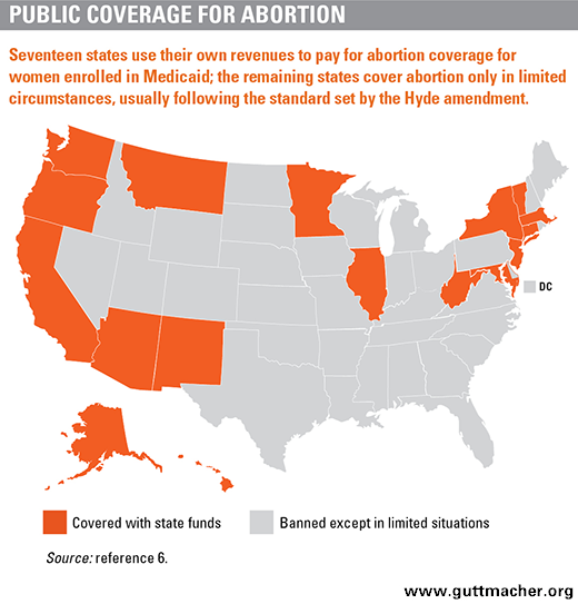 Insurance Coverage Of Abortion Beyond The Exceptions For Life Endangerment Rape And Incest Guttmacher Institute