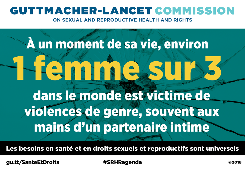 Illustration indiquant qu'une femme sur trois dans le monde est victime de la violence de genre.