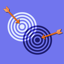 An image of two targets with an arrow in each